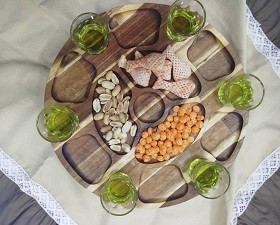 سینی سرو چرخشی به همراه 6 شات