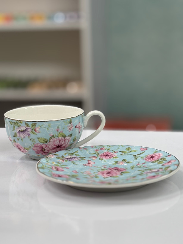 قهوه خوری گلدار پرسلین