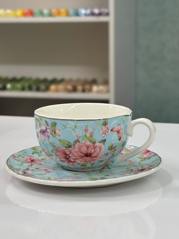 قهوه خوری گلدار پرسلین